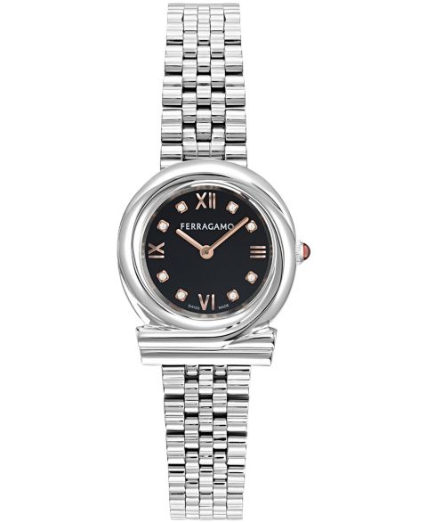 Женские часы Ferragamo Silver Stainless Steel Bracelet Watch 28mm