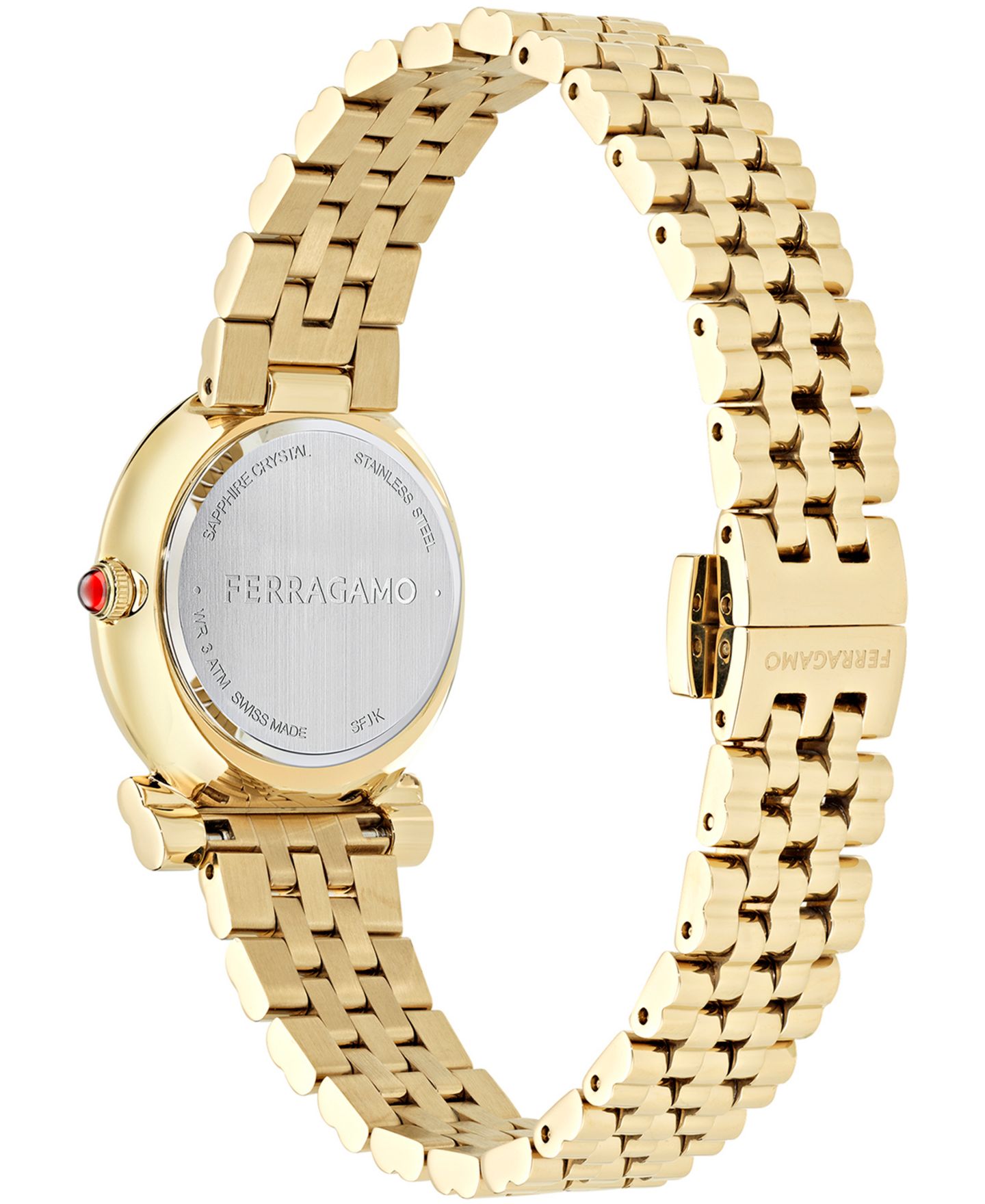 Женские часы Ferragamo Gold-Tone Bracelet Watch 28mm — фото 3