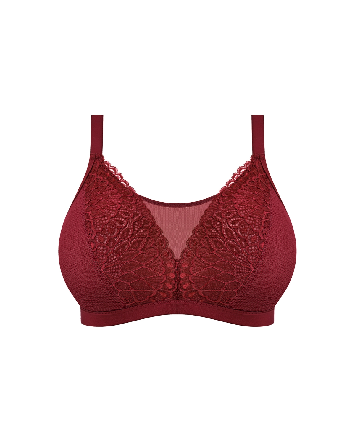 Elomi Plus Tiernie Wireless Unlined Lace Bralette, EL303317