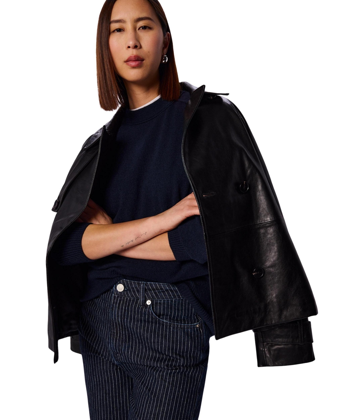 Whistles Women's Seam Crew Neck Jumper