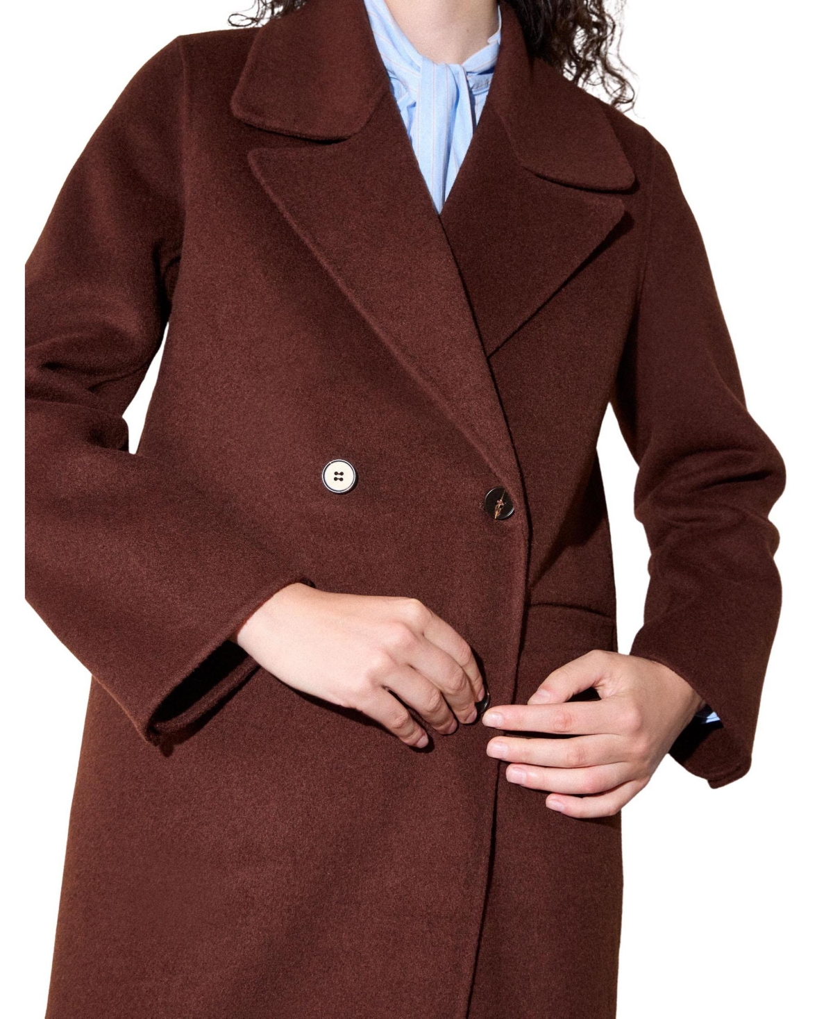 Whistles Women's Relaxed Double Faced Midi Coat
