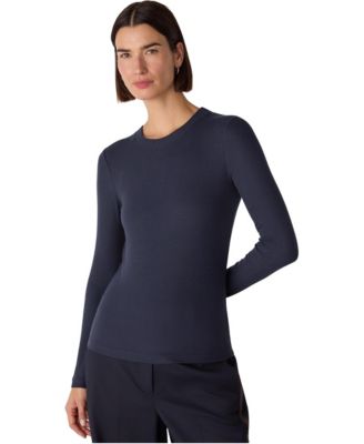 Women's Ribbed Crewneck Knit Top