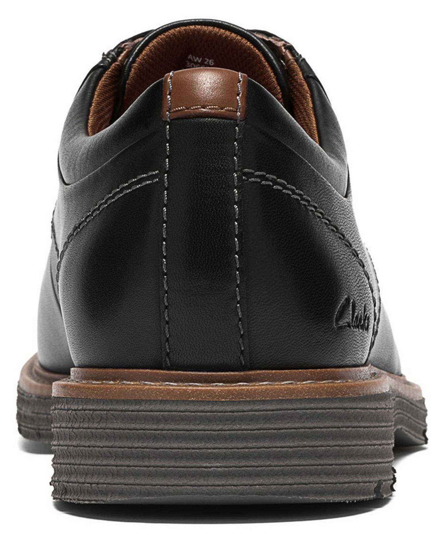Мужские туфли Clarks Baystone Plain Derby, цвет: Чёрный кожаный — фото 3