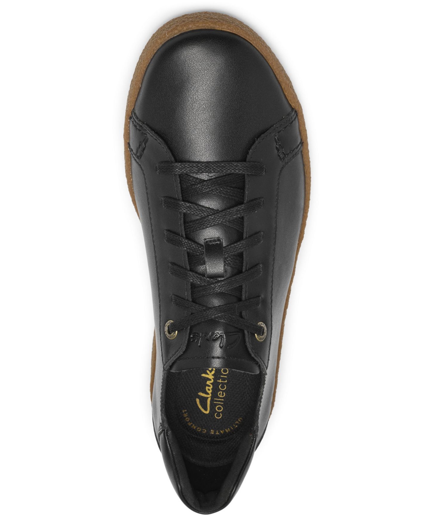 Мужские кроссовки Clarks Smokeford Lace Leather Low-Top, цвет: Чёрный кожаный — фото 4