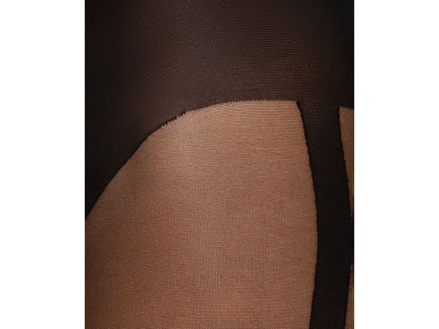 Женские колготки Hue Tuxedo Stripe Sheer Elastic Waistband Tights, цвет: Чёрный — фото 2
