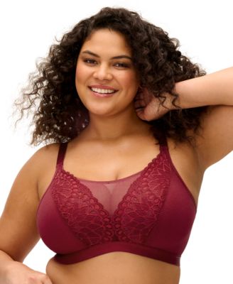 Plus Size Tiernie Wireless Unlined Lace Bralette, EL303317
