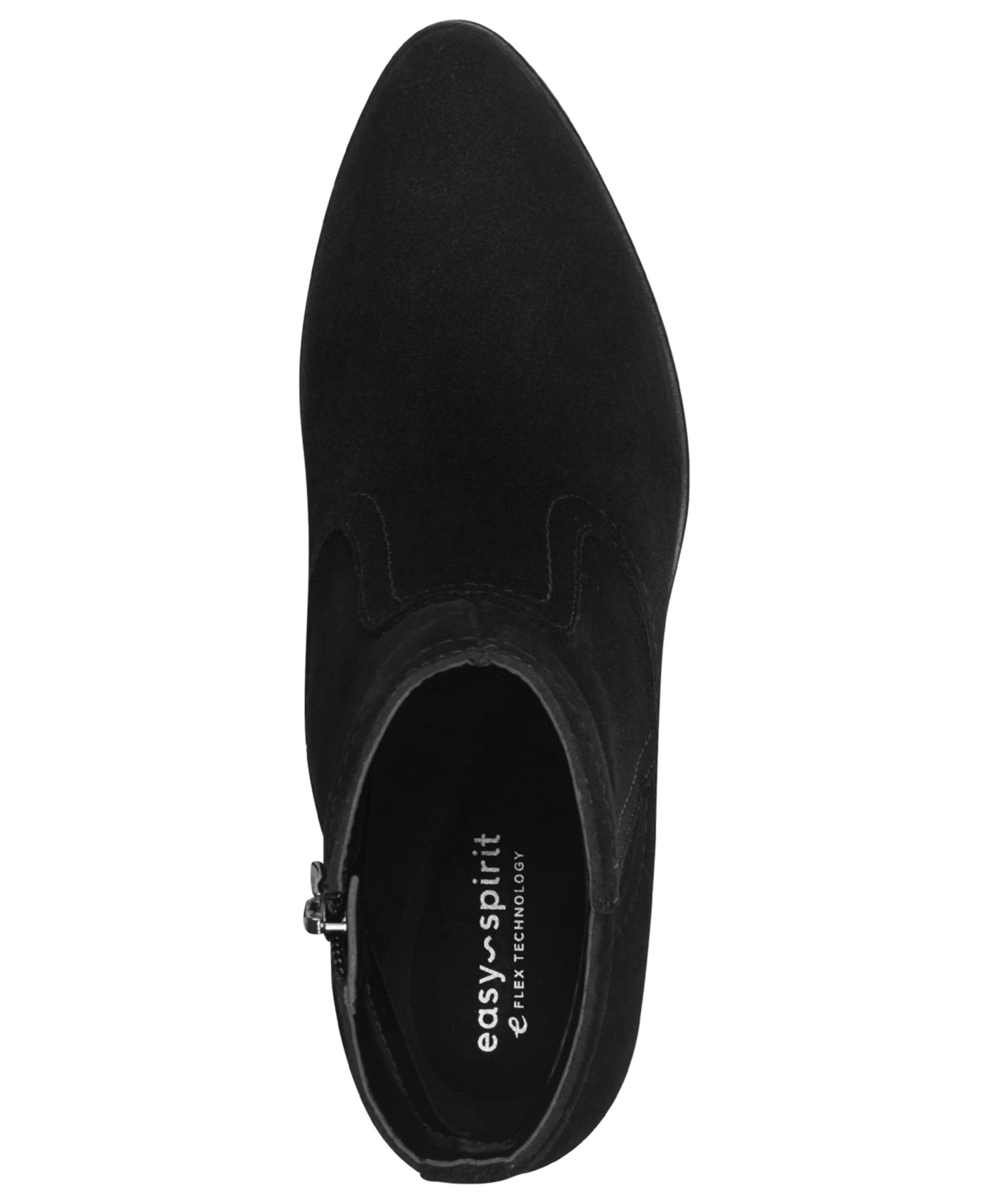 Женские ботинки Easy Spirit Haya eFlex Block Heel Booties, цвет: Чёрный замшевый — фото 4