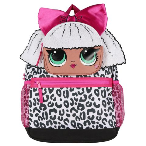 Рюкзак LOL Surprise! 16 Inch Diva 3D Character Book Bag With Adjustable Straps, цвет: Чёрный
