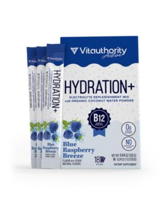 Hydration Electrolyte Powder Packets, Blue Raspberry, 18 Servings