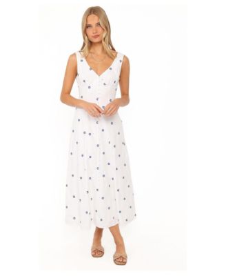 Women's Luellen V-Neck Sleeveless Floral-Print Midi Dress