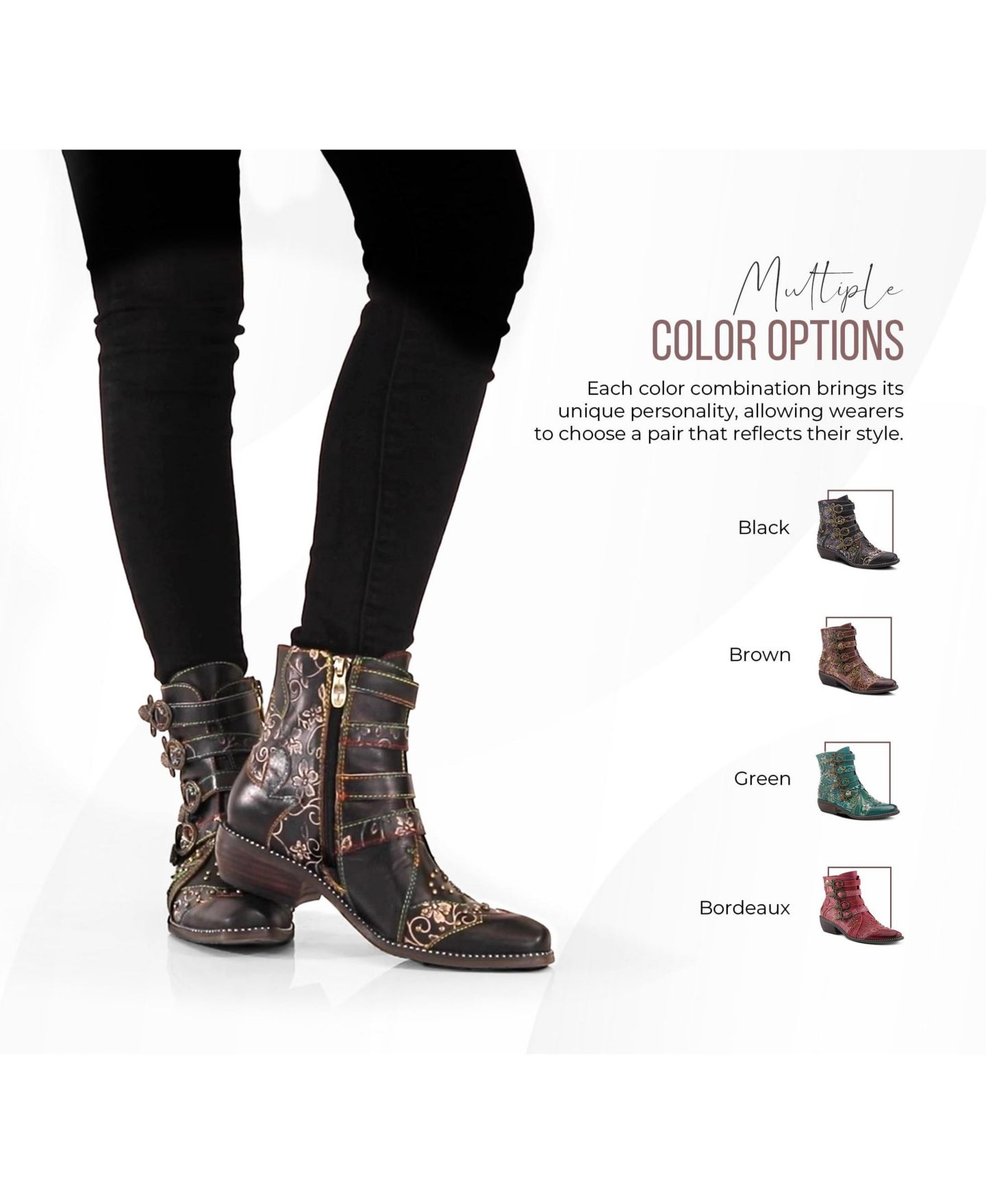 Женские ботинки L'Artiste Rodeha Bootie with Buckle Closure, цвет: Бордо — фото 6