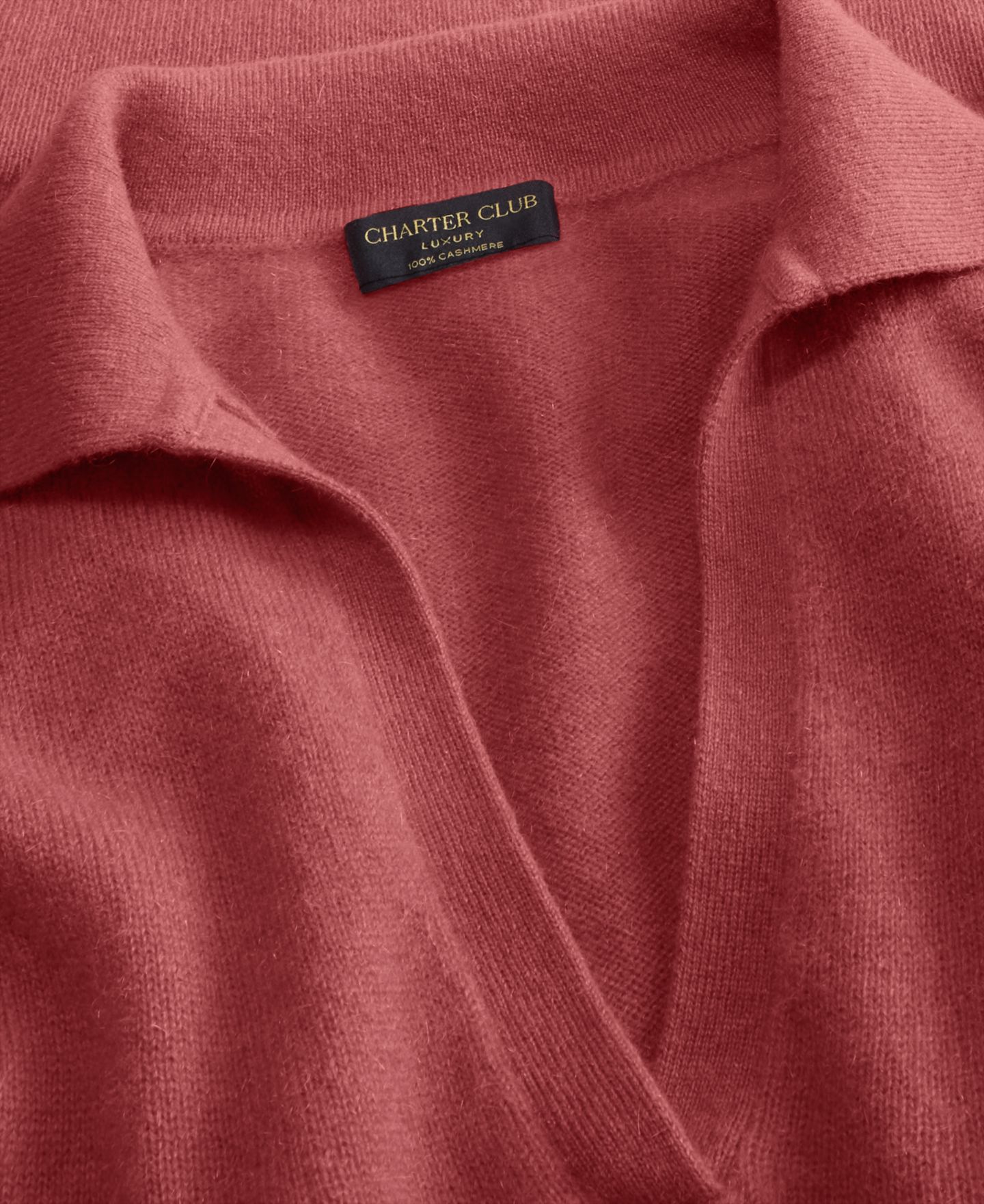Женский свитер Charter Club Johnny-Collar 100% Cashmere Long-Sleeve Sweater, цвет: Медный — фото 4