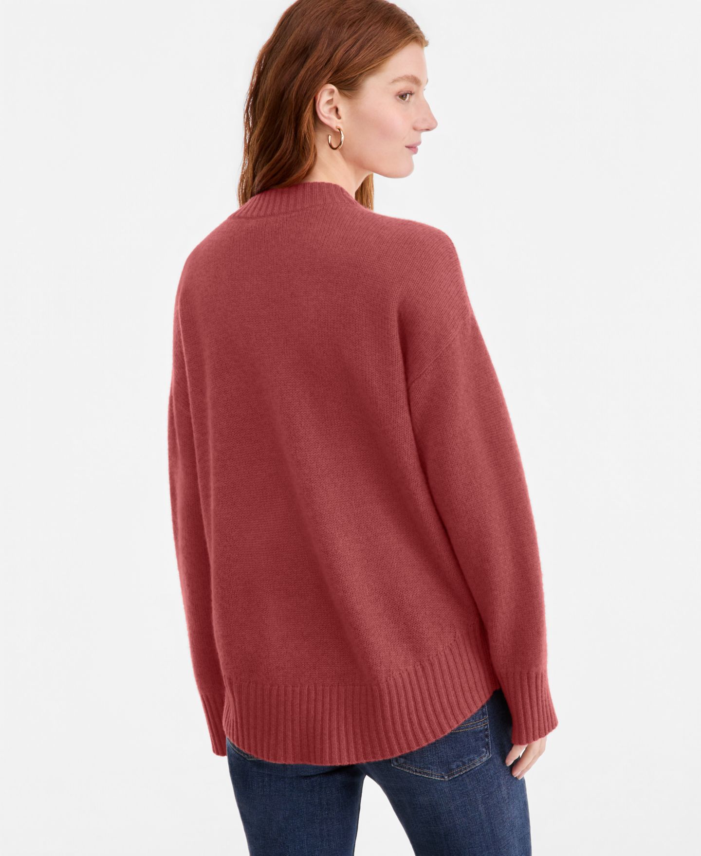 Женский свитер Charter Club 100% Cashmere Relaxed Crewneck, цвет: Медный — фото 3