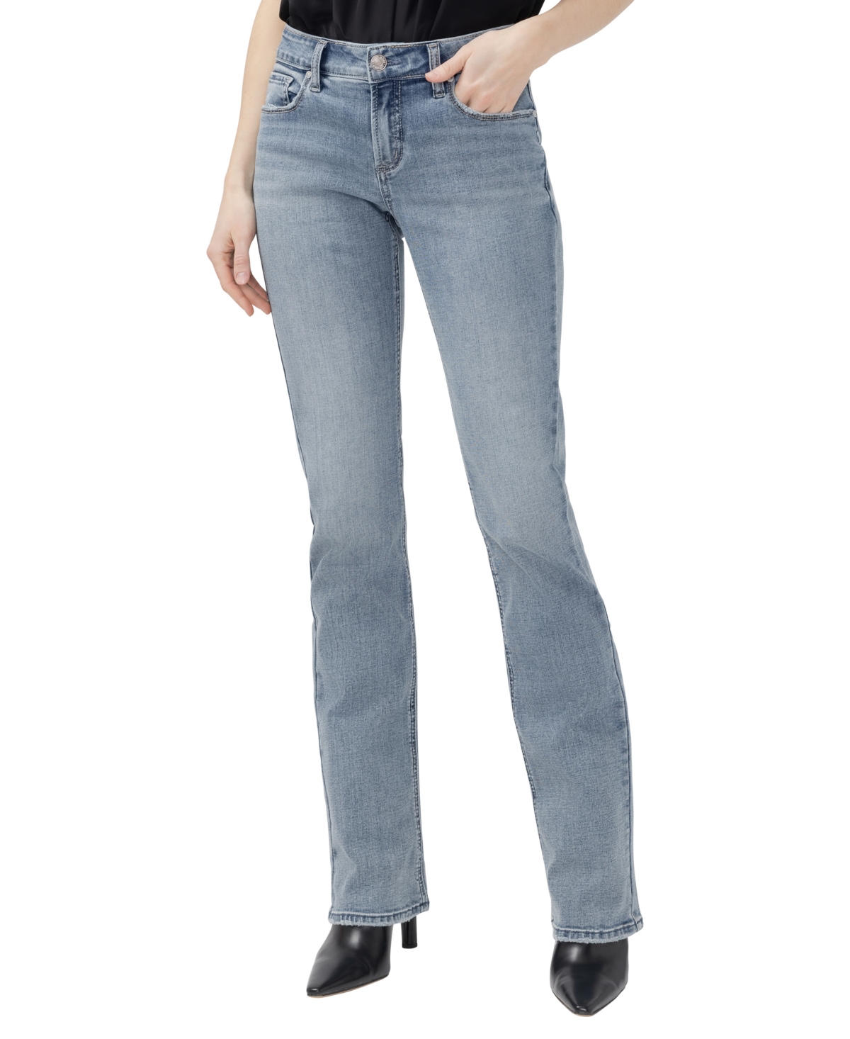 Silver Jeans Co. Women's Elyse Slim Boot Stretch Bootcut Cotton-Blend