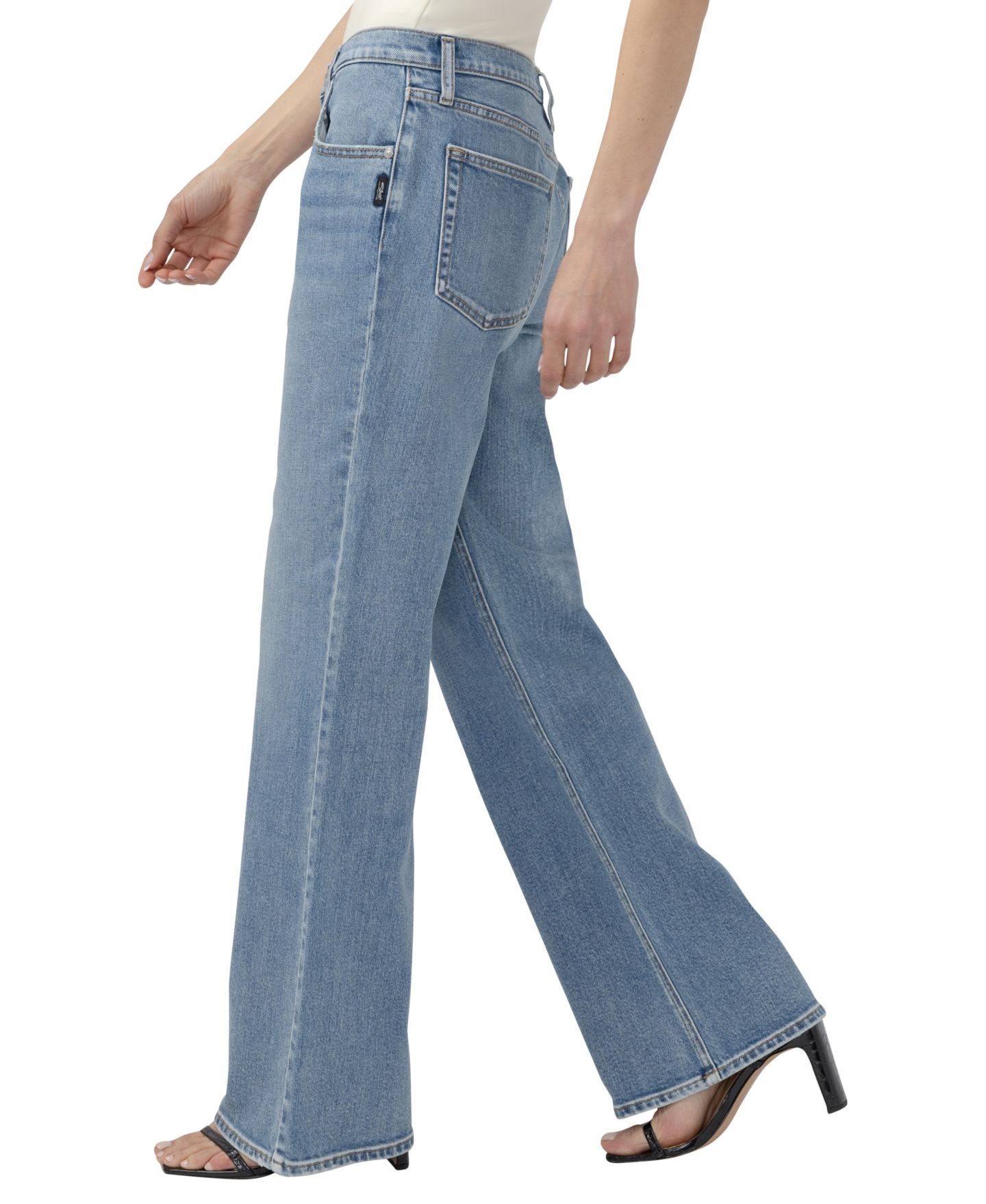 Женские джинсы Silver Jeans Co. Baggy Bootcut High-Rise Cotton-Blend, цвет: Electric — фото 2