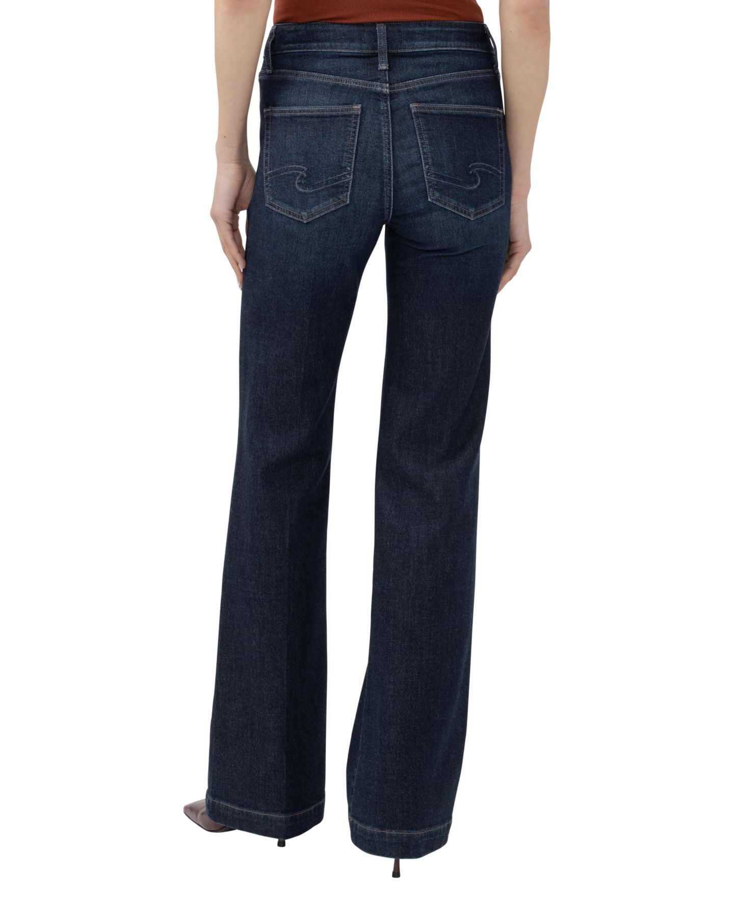 Женские джинсы Silver Jeans Co. Avery Mid-Rise Wide-Leg Denim Trouser, цвет: Analog — фото 3