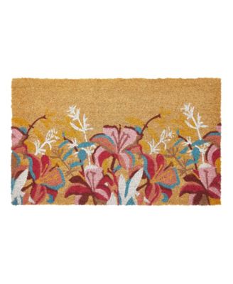 Floral Delight Outdoor Coir Doormat, 18" x 30"