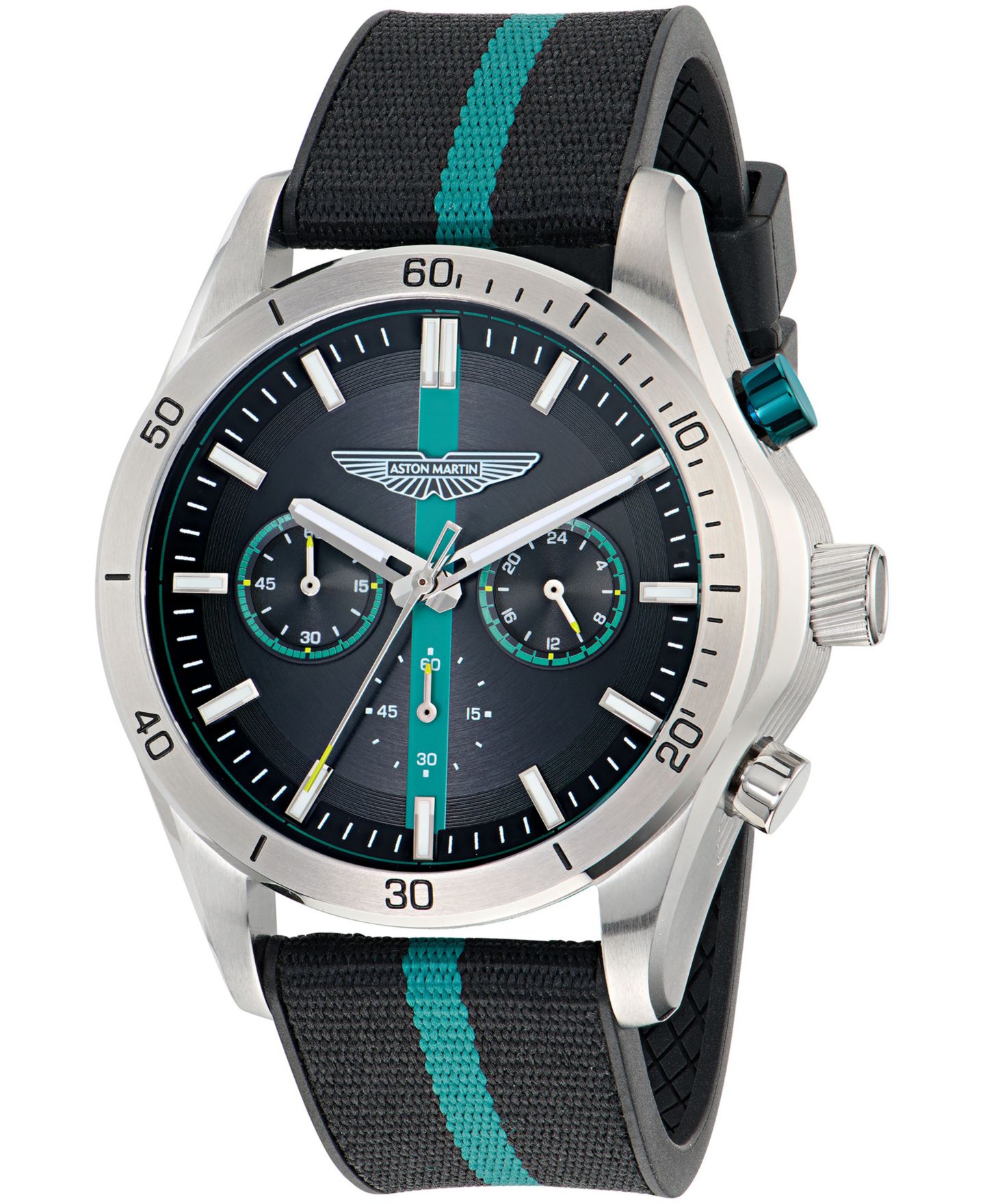 Мужские часы Aston Martin Quartz Three-Hand Stainless Steel Bracelet Watch 45mm — фото 5