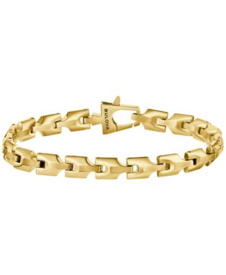 Men's Gold-Tone Stainless Steel Link Bracelet, 8"