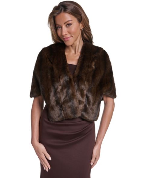 Женские болеро Eliza J Faux-Fur Shrug, цвет: Mnk