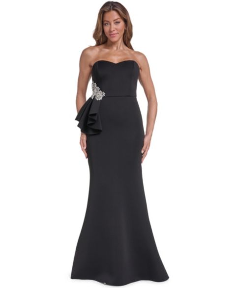 Женское платье Eliza J Sweetheart Strapless Mermaid, цвет: Чёрный