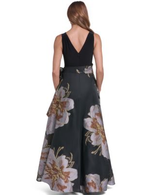 Women's Black Ball Gown Floral Dresses