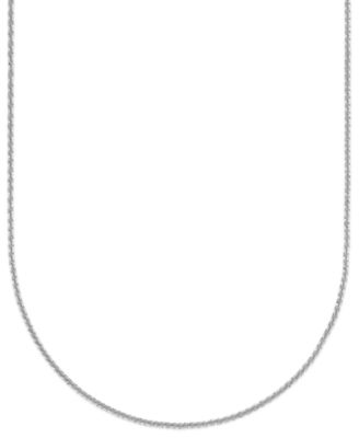 Sparkle Chain 20" Necklace in 10k White Gold (2mm)