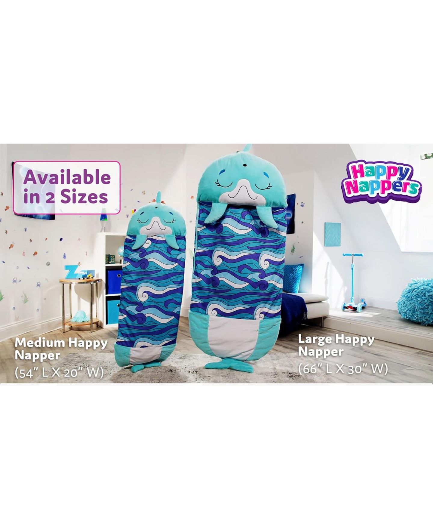 Детские мягкие игрушки Happy Nappers Med - Dolphin Disco — фото 10