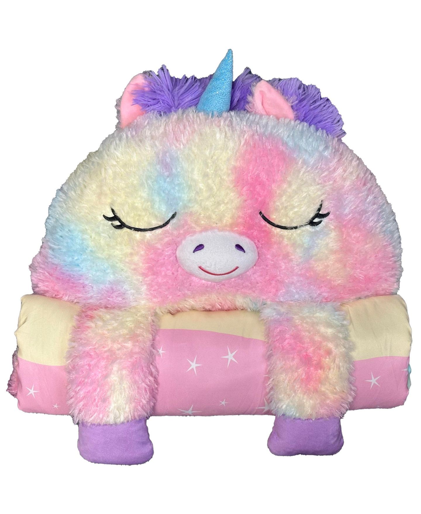 Детские мягкие игрушки Happy Nappers Rainbow Unicorn Large 2-In-1 Pillow and Sleepy Sack — фото 8