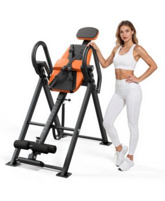 Heavy Duty Inversion Table with Dual-Roller Ankle Lock and Adjustable Tether Strap 300 Lbs