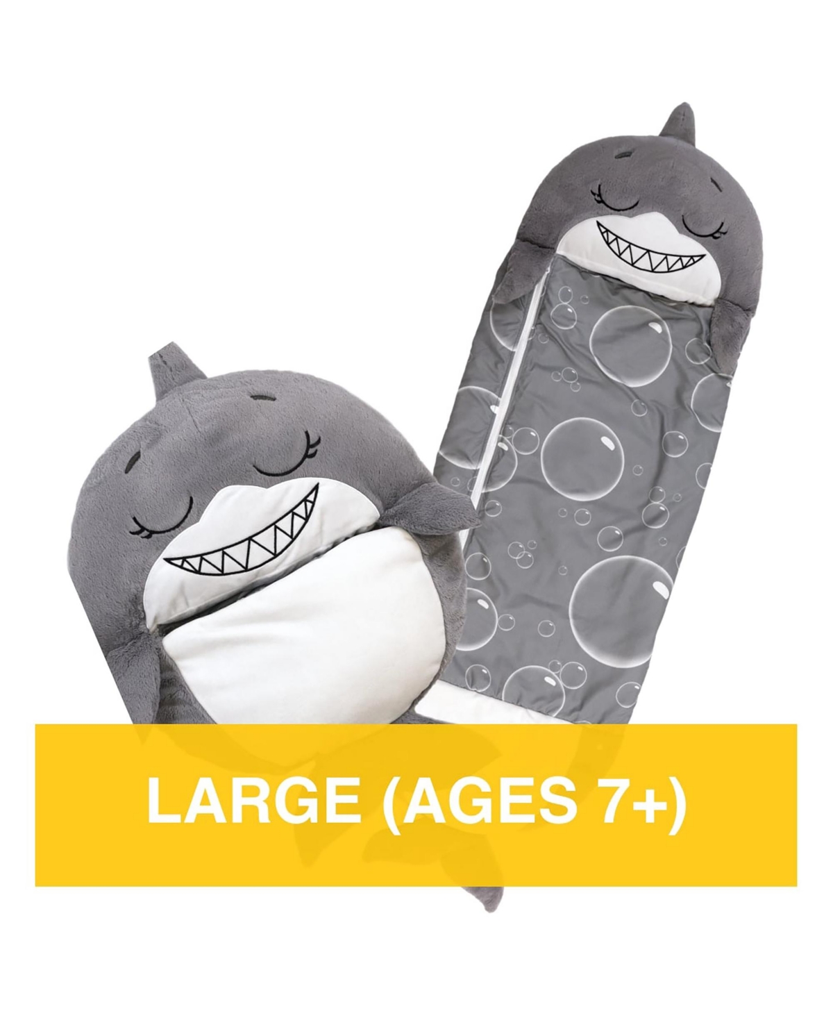 Happy Nappers Shark Medium Weighted Pillow and Sleepy Sack, 54"L x 20"W
