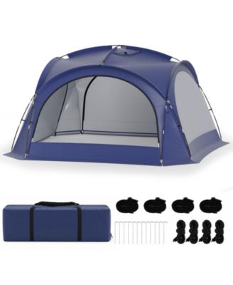 13.3 ft x 13.3 ft Beach Tent w/4 Removable Zippered Sidewalls for 12-15 People