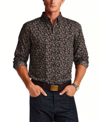 Men's Floral Poplin Regular-Fit Shirt
