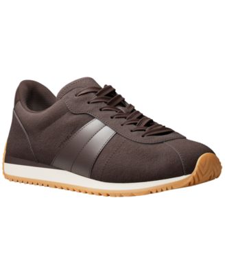 Men's Rhodes Stripe Trainer Suede Lace-Up Sneakers