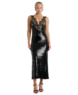 Women's Torie Sequin Lace Sleeveless Maxi Dress