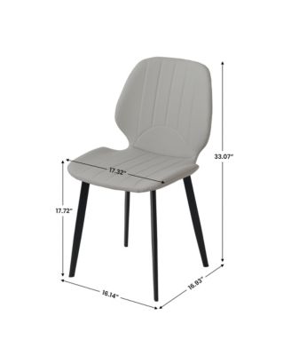 Dining Chairs Modern Dining Room Chairs with Comfy Backrest Thick Upholstered Kitchen Chairs Sturdy Metal Legs