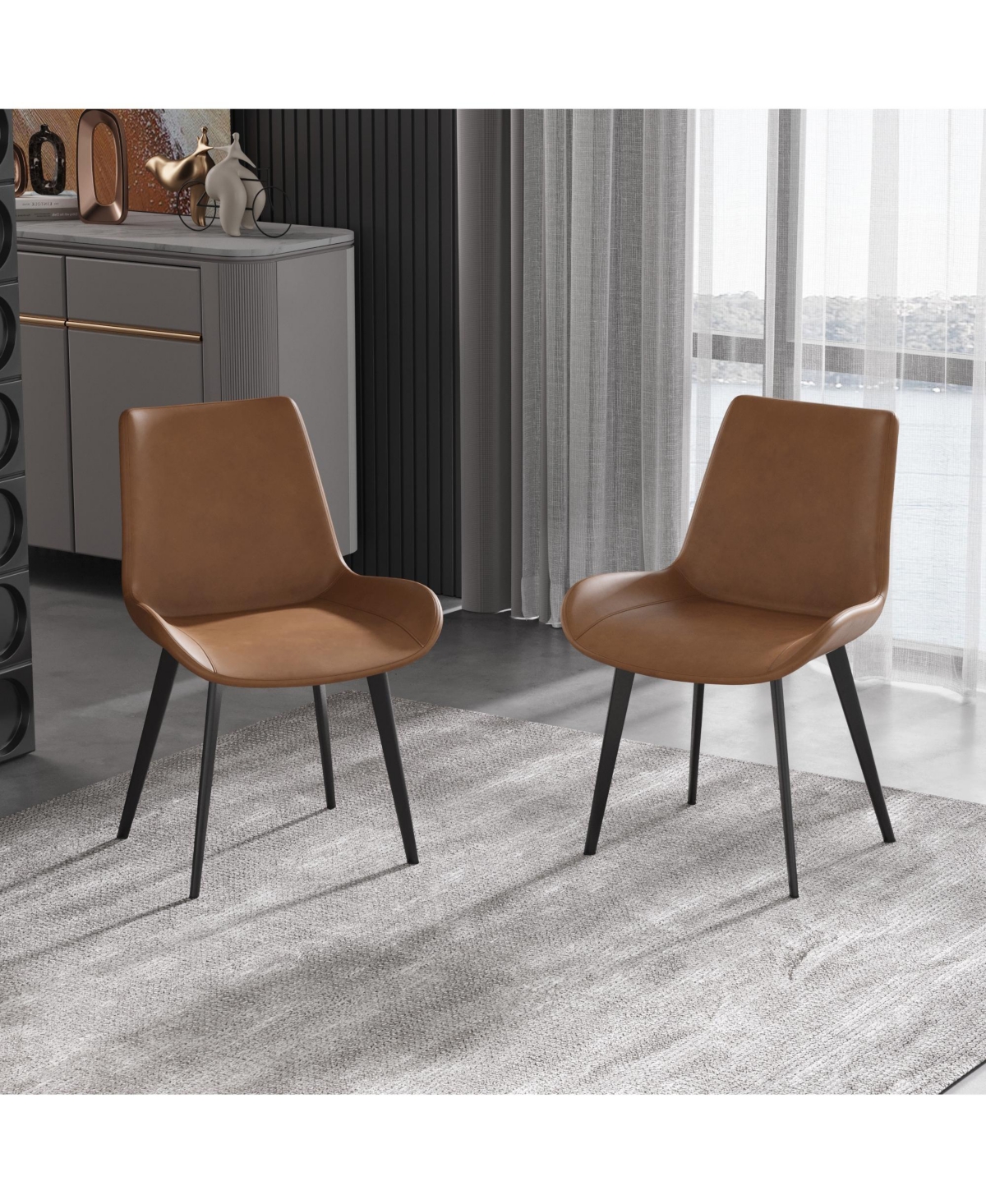 Decksplore Modern Accent Chair Seat with Sturdy Dining Chairs Metal Legs Perfect for Table Kitchen Desk