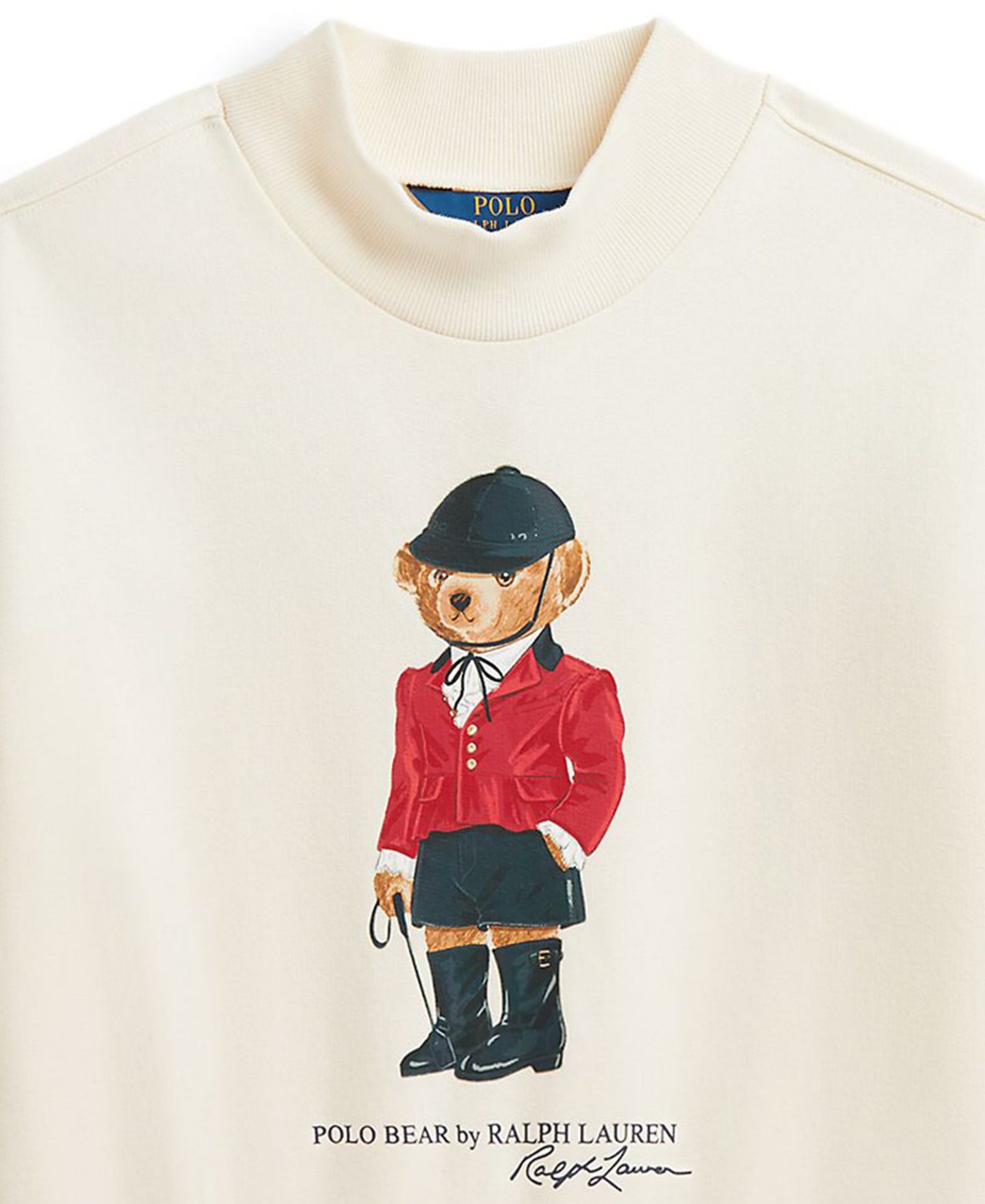 Толстовка Polo Ralph Lauren Polo Bear Graphic Fleece Boxy для девочек, цвет: Кремовый — фото 6