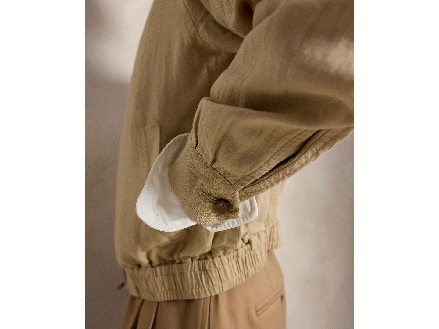 Женская куртка Polo Ralph Lauren Linen Windbreaker, цвет: Рыжевато-коричневый — фото 3
