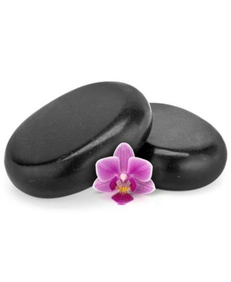 2 Pieces  Large Massage Stones with Traveling Bag and Small Brown Box