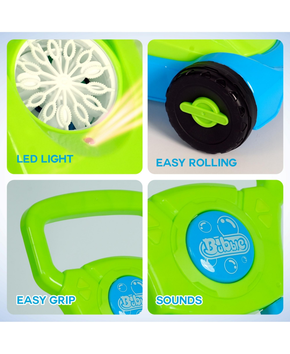 Easy Playhouse Lawn Mower Bubble Machine, Automatic & Leakproof, Ages 3+
