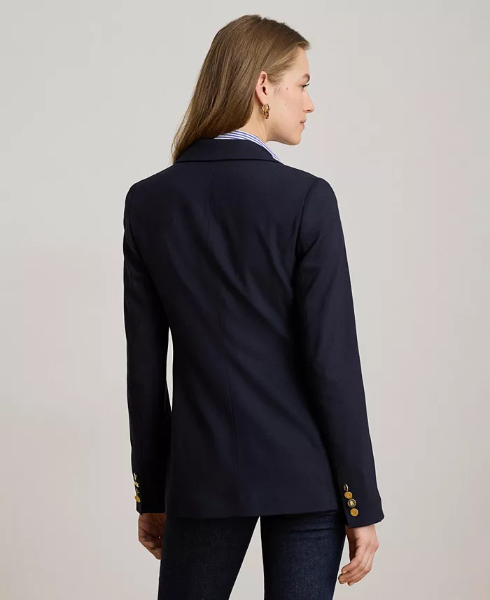 Women's Double-Breasted Wool Crepe Blazer - thumbnail 10