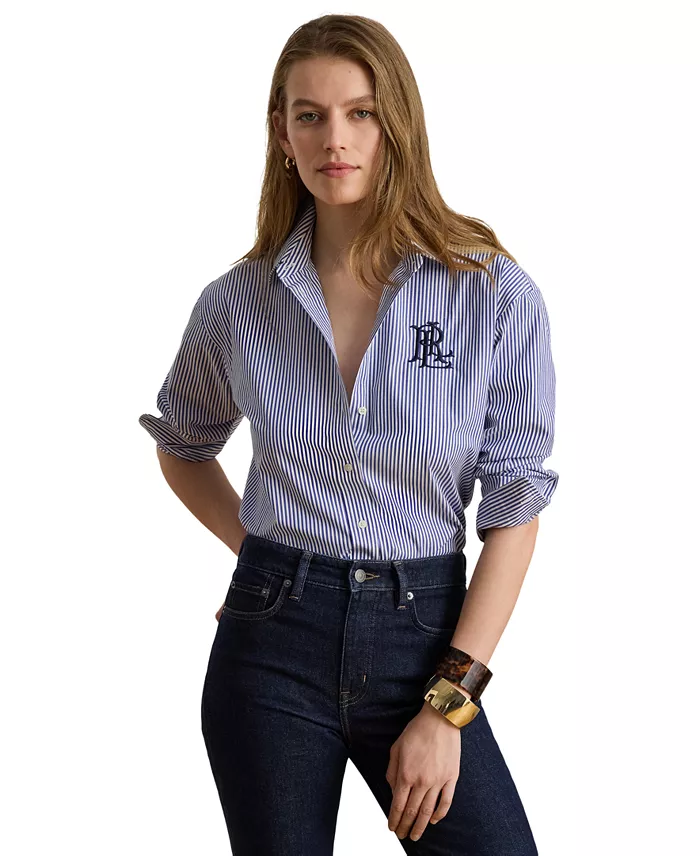 Women's Striped Long-Sleeve Shirt