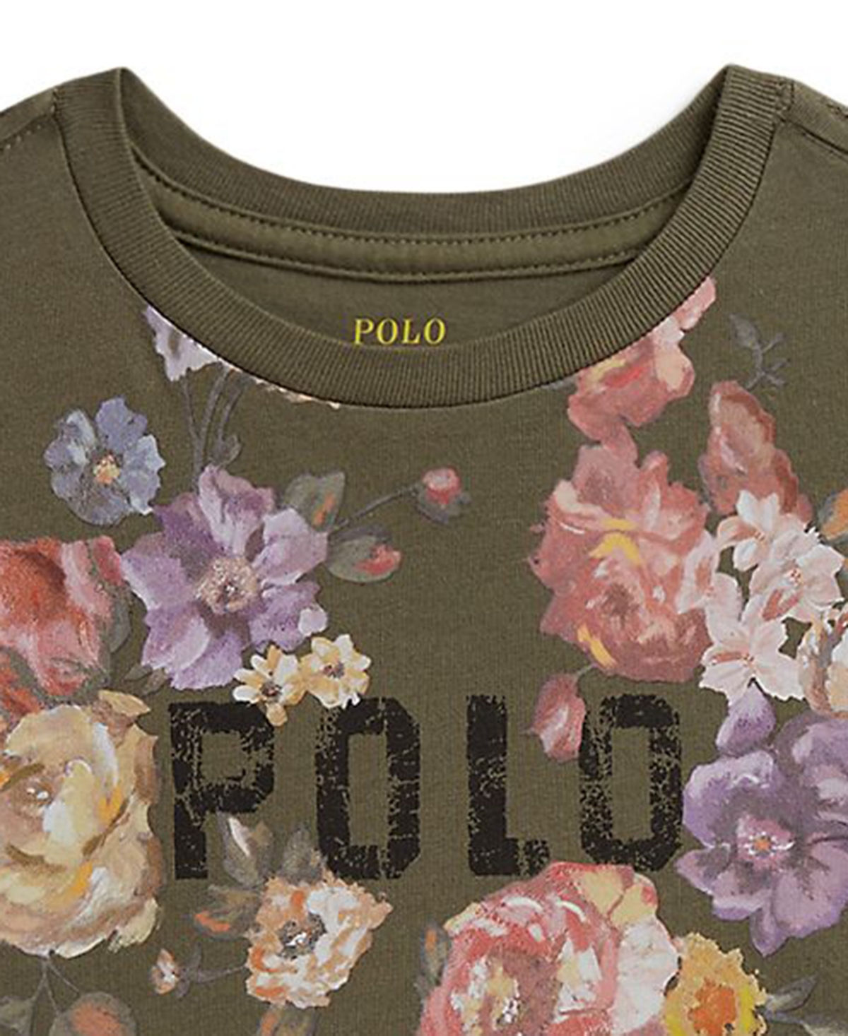 Polo Ralph Lauren Girls' 2T-6X Floral Cotton Jersey Boxy T-Shirt