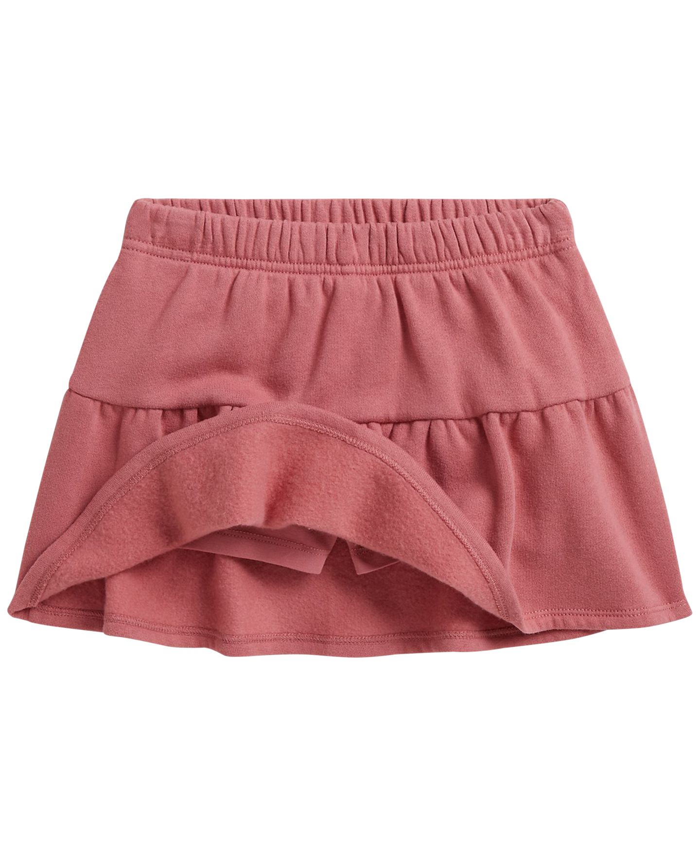 Детский комплект Polo Ralph Lauren: флисовый свитшот с воротником и юбка-шорты, 2T-6X, цвет: Холщовый розовый — фото 3