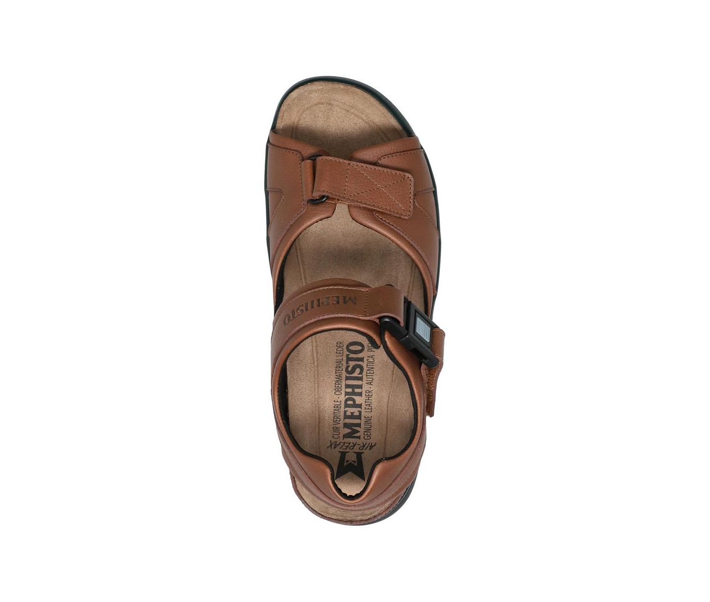 Мужские сандалии Mephisto Shark Fit Chestnut Nevada Sandal, цвет: Каштановый — фото 4