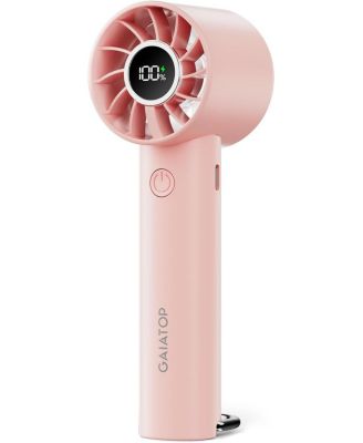 Portable Mini Fan, 3 Speed Handheld Fans with Power Display Flashlight, USB Rechargeable Battery, Lightweight Personal Cooling for Women Men