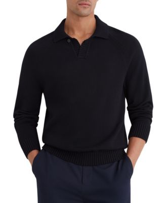 Men's Ashdown Long-Sleeve Open-Collar Raglan Sweater