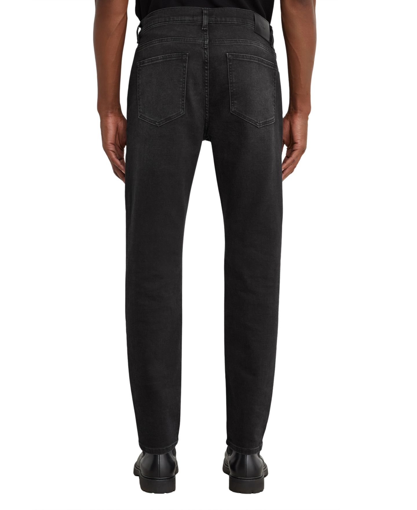 Мужские джинсы REISS Wall Slim-Fit Dark-Wash Denim Jeans, цвет: Чёрный — фото 2