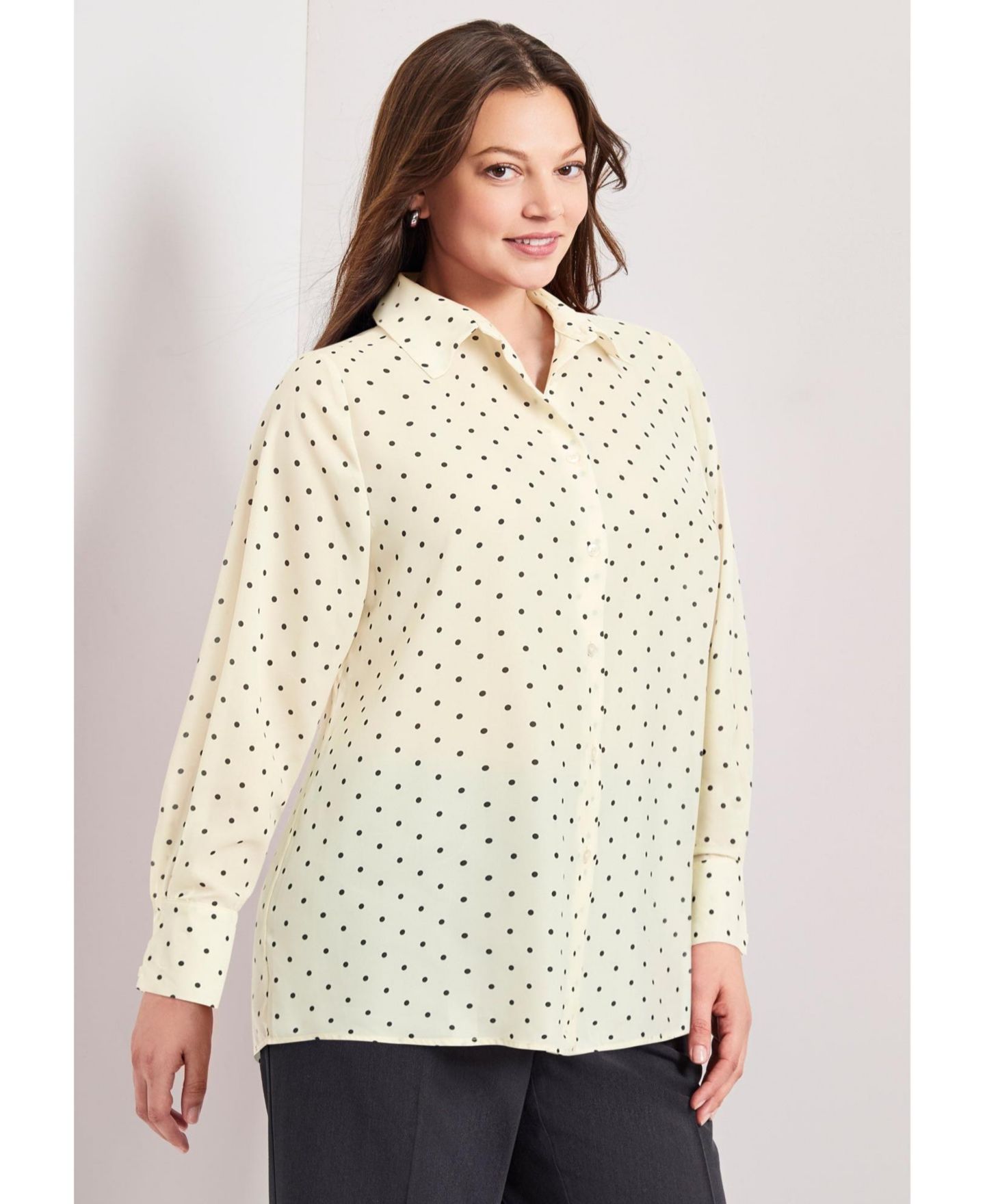Женская блузка Avenue Button Front, цвет: Слоновая кость — фото 4